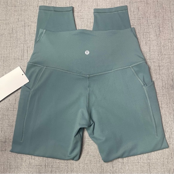 Lululemon Align High Rise Pants Leggings with Pockets Tidewater Teal Nwt - Picture 7 of 9